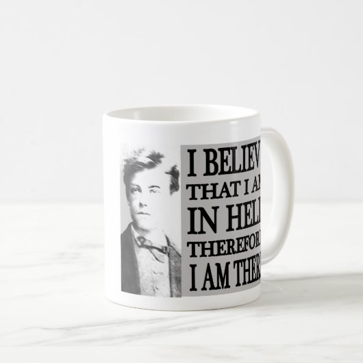 Rimbaud in der Höllen-Schale Kaffeetasse (VorderseiteRechts)