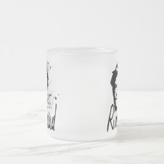 RIMBAUD-Portrait 2-mal-Tasse Mattglastasse (Mittel)