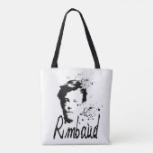 RIMBAUD-Portrait mit Tinte-Tropfen-Allround-TB Tasche (Rückseite)