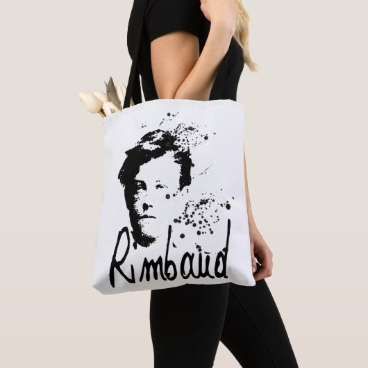 RIMBAUD-Portrait mit Tinte-Tropfen-Allround-TB Tasche (Von Nahem)