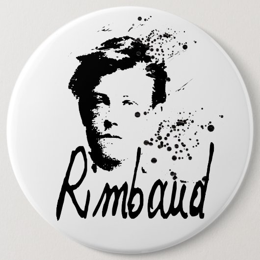 RIMBAUD-Portrait rund Button (Vorderseite)