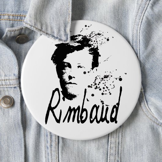 RIMBAUD-Portrait rund Button (Beispiel)