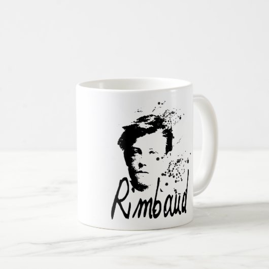 RIMBAUD Porträt-Tasse Kaffeetasse (VorderseiteRechts)