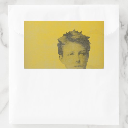 Rimbaud Rechteckiger Aufkleber (Tasche)