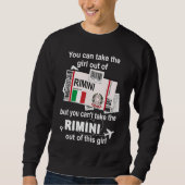 Rimini Boarding Pass  Rimini Girl  Rimini Sweatshirt (Vorderseite)