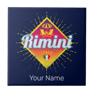 Rimini Emilia-Romagna Italien Retro-Sonnenuntergan Fliese