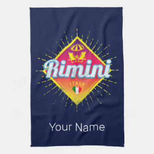 Rimini Emilia-Romagna Italien Retro-Sonnenuntergan Geschirrtuch