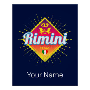 Rimini Emilia-Romagna Italien Retro-Sonnenuntergan Poster