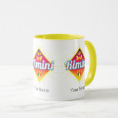 Rimini Emilia-Romagna Italien Retro Sunset Vintag Tasse (VorderseiteRechts)