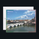 Rimini - Italien Postkarte<br><div class="desc">Schöne Aussicht auf die Tiberius Brücke,  Rimini - Italien.</div>