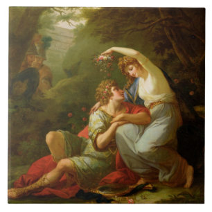 Rinaldo und Armida, 1771 (Öl auf Leinwand) Fliese