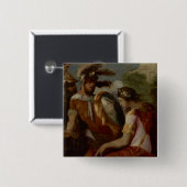 Rinaldo und das Spiegel-Schild, c.1650-55 Button (Vorne & Hinten)