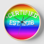 RINBOW WALL CLOCK #CERTIFIFIFIED UHR (Vorderseite)