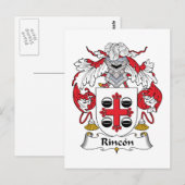 Rincon Familienwappen Postkarte (Vorne/Hinten)