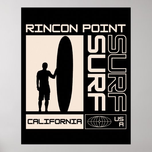 Rincon Point California USA Surf Poster (Vorne)