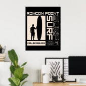 Rincon Point California USA Surf Poster (Heimbüro)