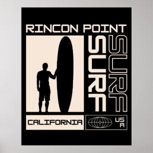 Rincon Point Kalifornien USA Surfen Poster