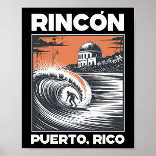 Rincon Puerto Rico Surfen Souvenir Poster