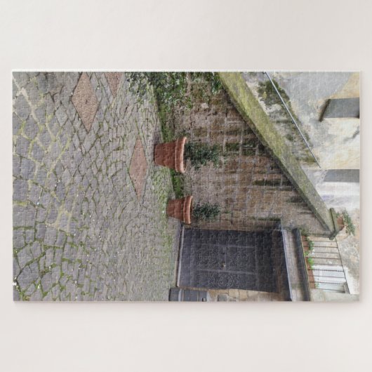 Rincon Suelo Empedrado y Macetas Orvieto Italia Puzzle (Horizontal)