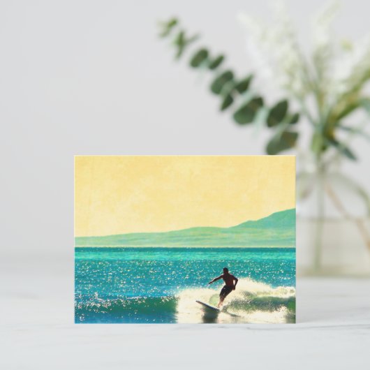 Rincon Surfer Postkarte (Stehend Vorderseite)