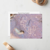 Rinconada-Canyons Petroglyphe Mitteilungskarte (Vorderseite/Rückseite Beispiel)
