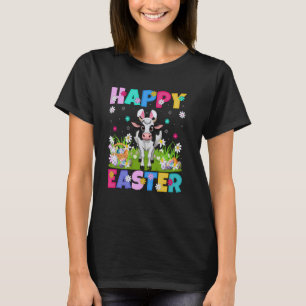 Rind Cow Happy Easter Ostereiersuche Bunny Ohr Rin T-Shirt