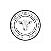 Rind-Rind-Bauer Gummistempel (Prägung)