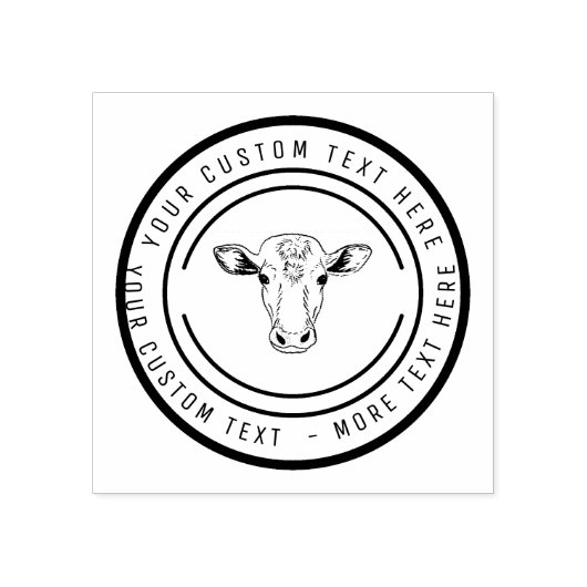 Rind-Rind-Bauer Gummistempel (Prägung)