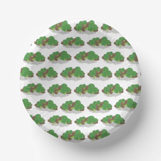 Rind und Broccoli, chinesisch mitgenommen Pappteller (Vorderseite)