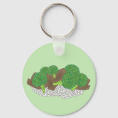 Rind und Broccoli, chinesisch mitgenommen Schlüsselanhänger (Rückseite)