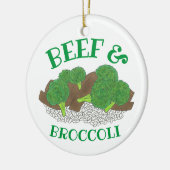 Rind und Broccoli, chinesisches Restaurant für Aus Keramik Ornament (Links)