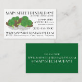 Rind und Broccoli, chinesisches Restaurant für Aus Visitenkarte (Vorne/Hinten)