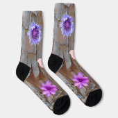 Rinde und Blumen  Socken (Rechts)