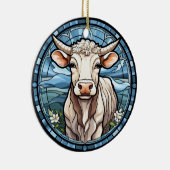 Rinder aus gesüßtem Glas Keramik Ornament (Rechts)