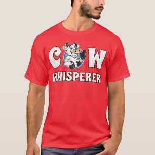 Rinder Bauer Comic Design Kuh Whispere T-Shirt