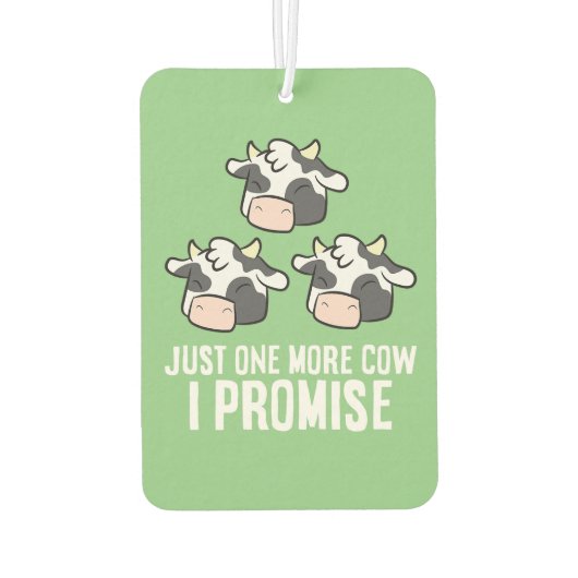 Rinder Bauer nur eine Kuh verspricht Kuh Autolufterfrischer (Rückseite)