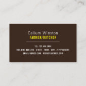 Rinder, Bauer und Metzger Visitenkarte (Rückseite)