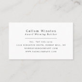 Rinder, Bauer und Metzger Visitenkarte (Rückseite)