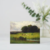 Rinder bei Stream - Edward Mitchell Banister Postkarte (Stehend Vorderseite)