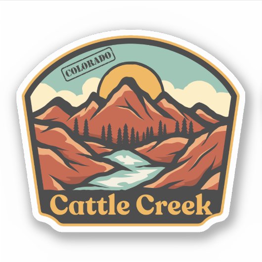 Rinder Creek, Colorado Aufkleber (Vorderseite)