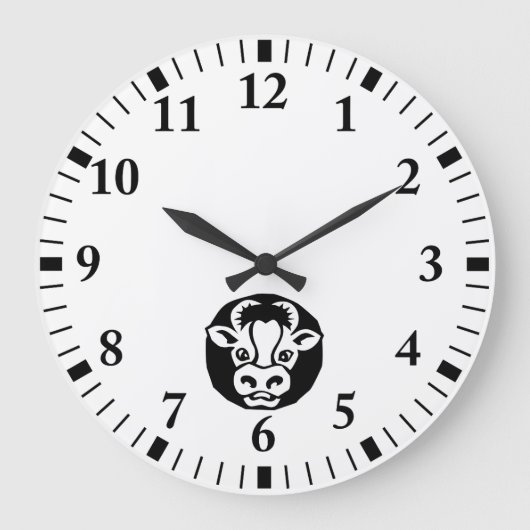 Rinder Große Wanduhr (Vorderseite)