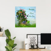 Rinder, Honeysuckles und Hummingbirds Poster (Heimbüro)