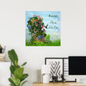 Rinder, Honeysuckles und Hummingbirds Poster (Heimbüro)