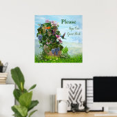 Rinder, Honeysuckles und Hummingbirds Poster (Heimbüro)