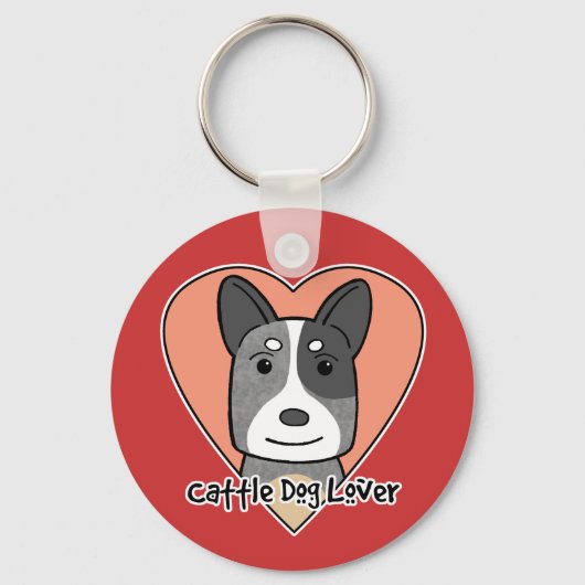 Rinder Hund Lover Schlüsselanhänger (Vorderseite)