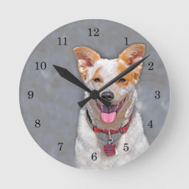 Rinder-Hund Runde Wanduhr