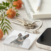 Rinder Hunde Angel Schlüsselanhänger (Vorderseite rechts)