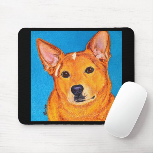 Rinder Hunde Mousepad - "Rot" (Mit Mouse)