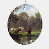 Rinder im Teich Keramikornament (Links)