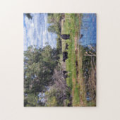 Rinder im Teich Puzzle (Vertikal)